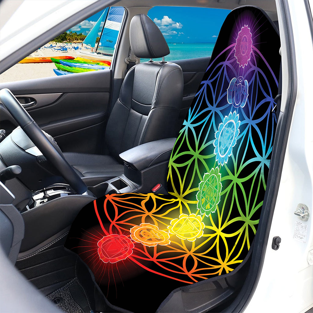 Seven Chakras Flower Of Life Print Waterproof Car Seat Cover