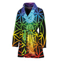 Seven Chakras Flower Of Life Print Women's Bathrobe