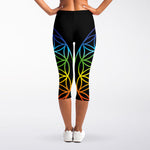 Seven Chakras Flower Of Life Print Women's Capri Leggings
