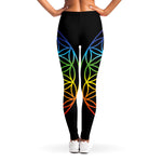 Seven Chakras Flower Of Life Print Women's Leggings