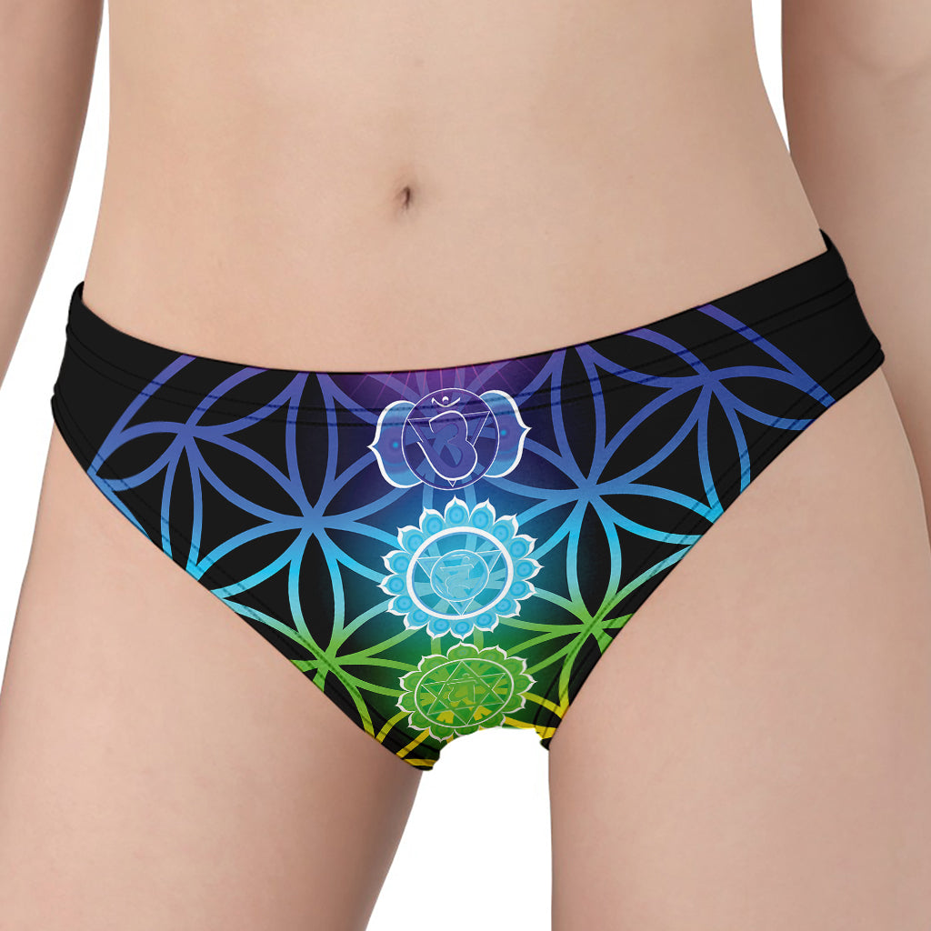 Seven Chakras Flower Of Life Print Women's Panties