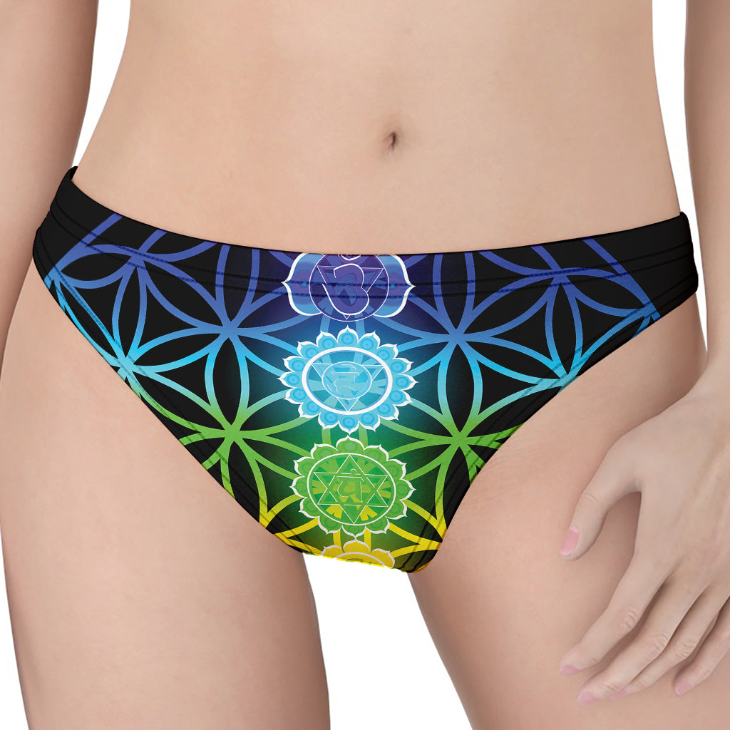 Seven Chakras Flower Of Life Print Women's Thong