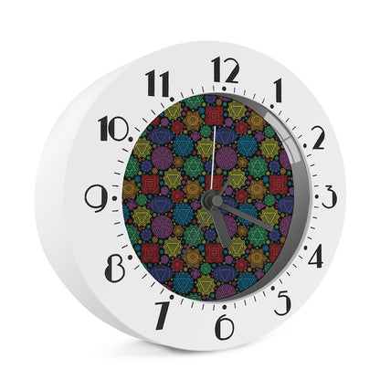 Seven Chakras Flowers Pattern Print Alarm Clock