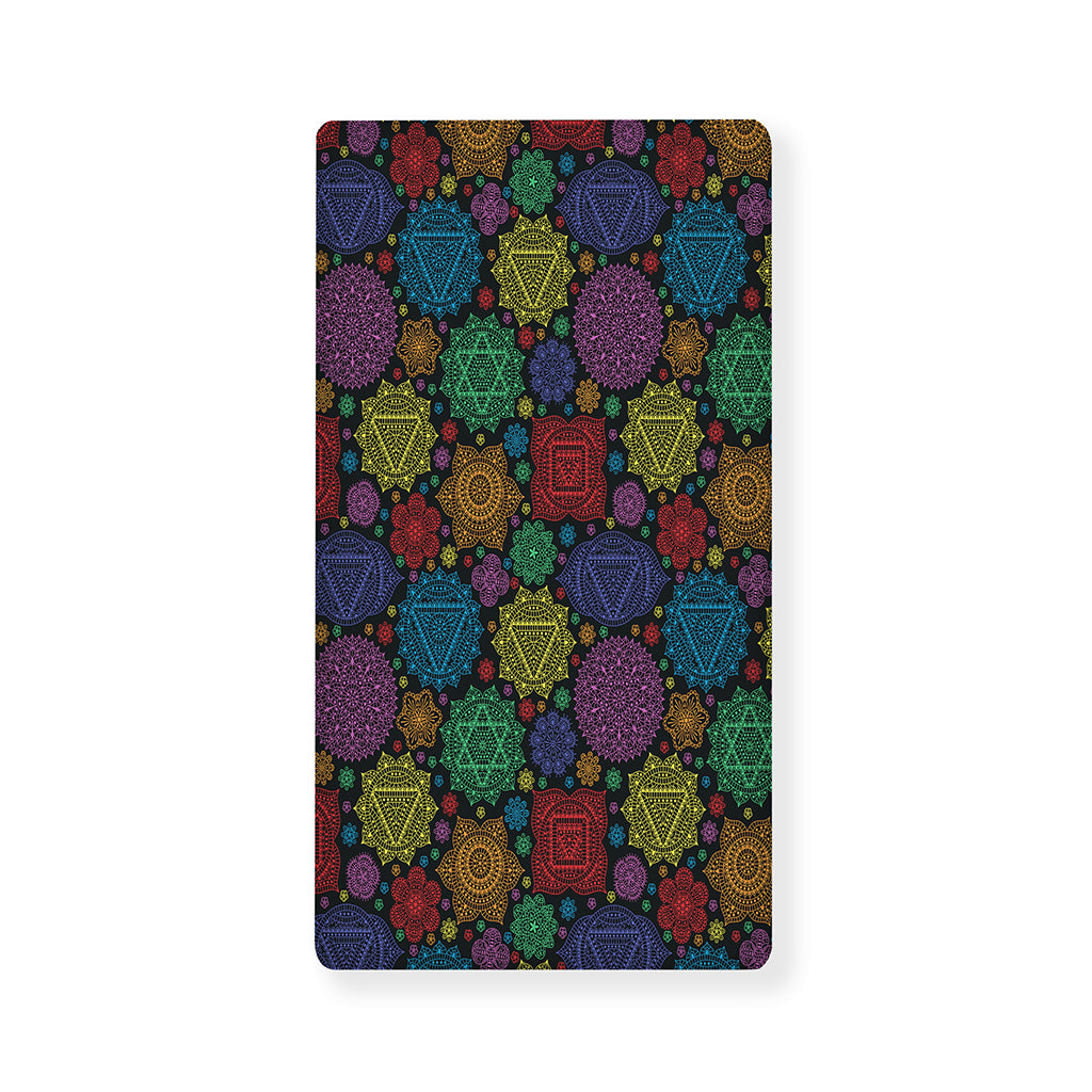 Seven Chakras Flowers Pattern Print Baby Crib Sheet