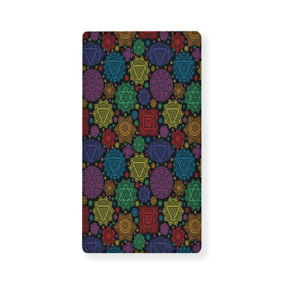 Seven Chakras Flowers Pattern Print Baby Crib Sheet