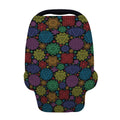 Seven Chakras Flowers Pattern Print Baby Seat Cover