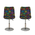 Seven Chakras Flowers Pattern Print Bar Stool Covers