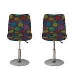 Seven Chakras Flowers Pattern Print Bar Stool Covers