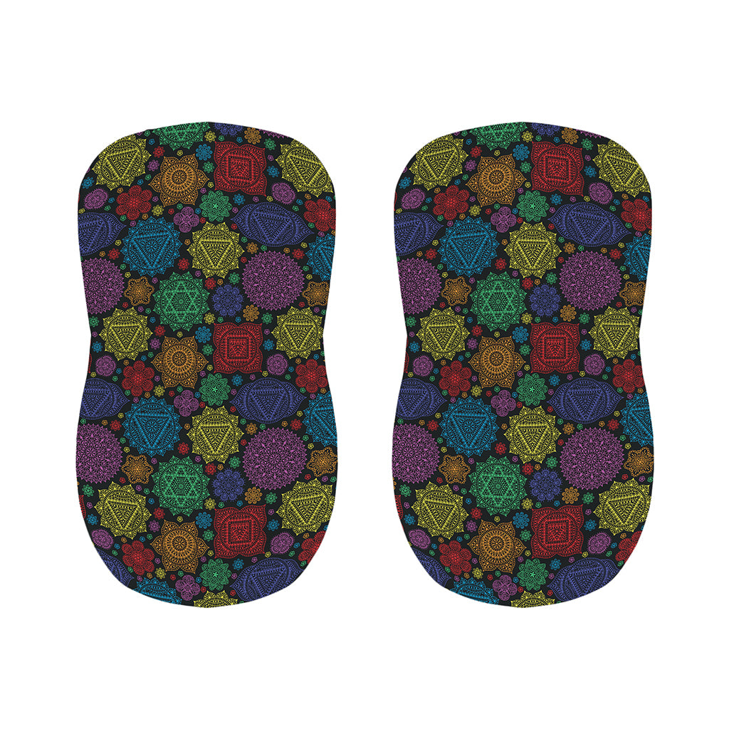 Seven Chakras Flowers Pattern Print Bar Stool Covers