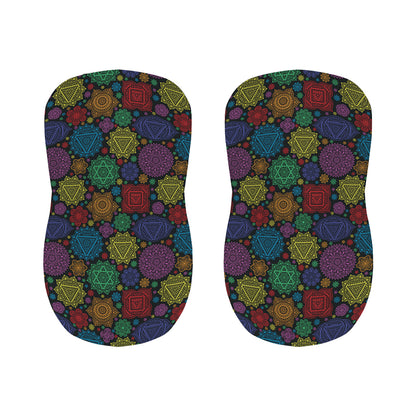 Seven Chakras Flowers Pattern Print Bar Stool Covers