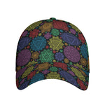 Seven Chakras Flowers Pattern Print Baseball Cap