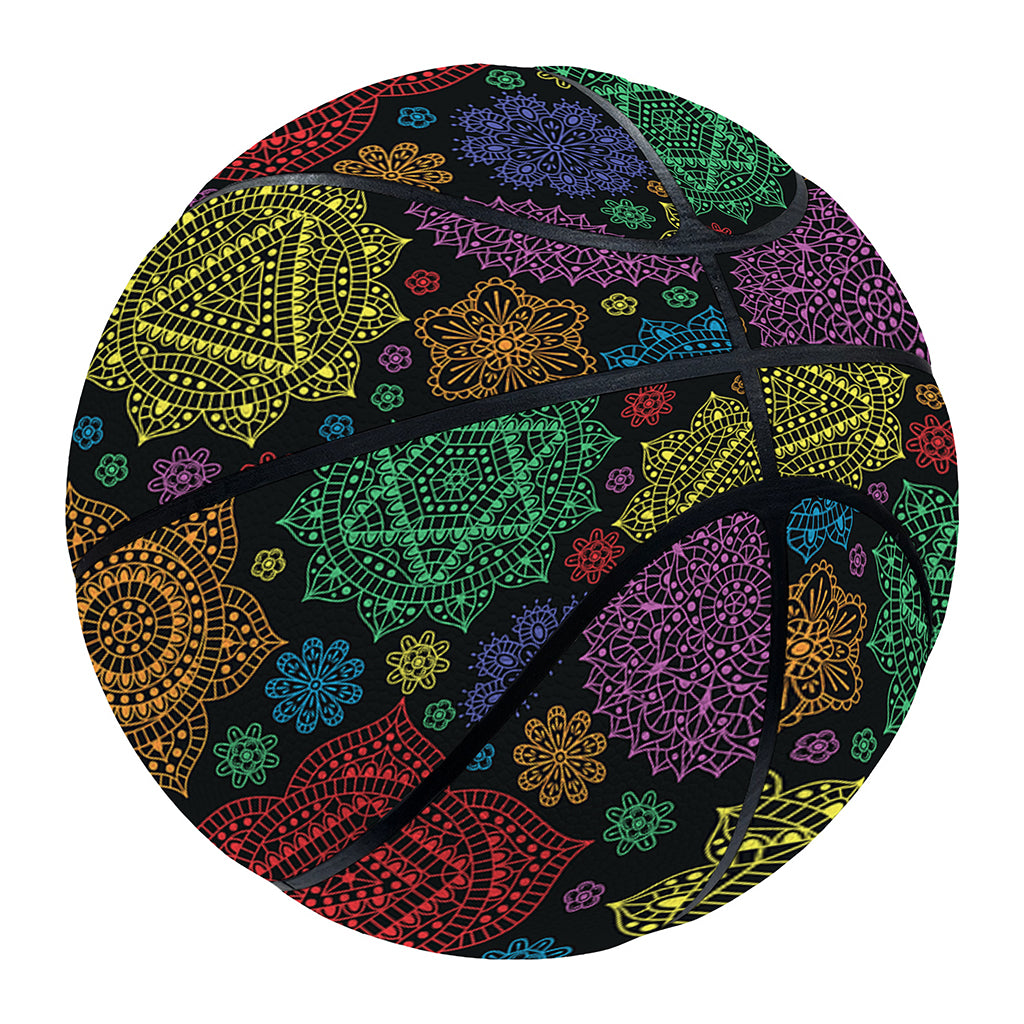Seven Chakras Flowers Pattern Print Basketball
