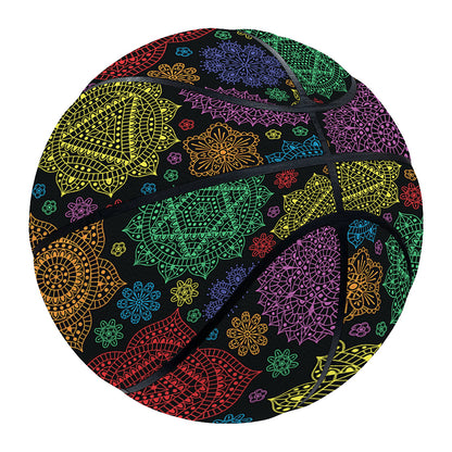 Seven Chakras Flowers Pattern Print Basketball