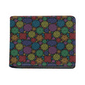 Seven Chakras Flowers Pattern Print Bifold Wallet