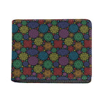 Seven Chakras Flowers Pattern Print Bifold Wallet