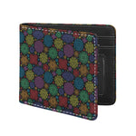 Seven Chakras Flowers Pattern Print Bifold Wallet