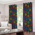 Seven Chakras Flowers Pattern Print Dimout Grommet Curtains