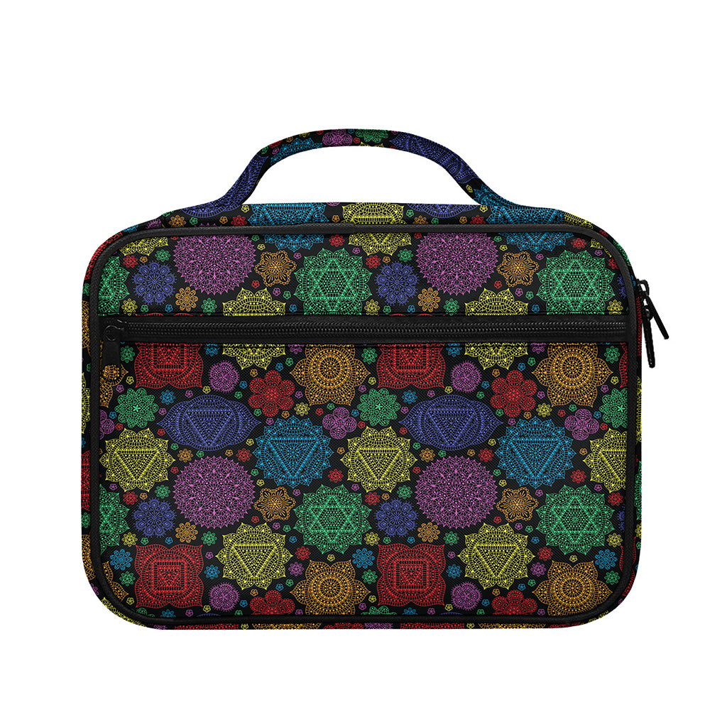 Seven Chakras Flowers Pattern Print Briefcase Bible Bag