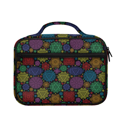 Seven Chakras Flowers Pattern Print Briefcase Bible Bag
