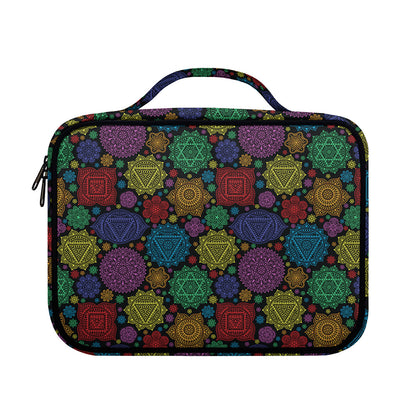 Seven Chakras Flowers Pattern Print Briefcase Bible Bag