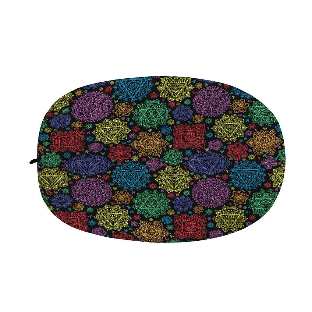 Seven Chakras Flowers Pattern Print Car Side Mirror Covers
