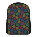 Seven Chakras Flowers Pattern Print Casual Backpack