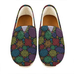 Seven Chakras Flowers Pattern Print Casual Shoes