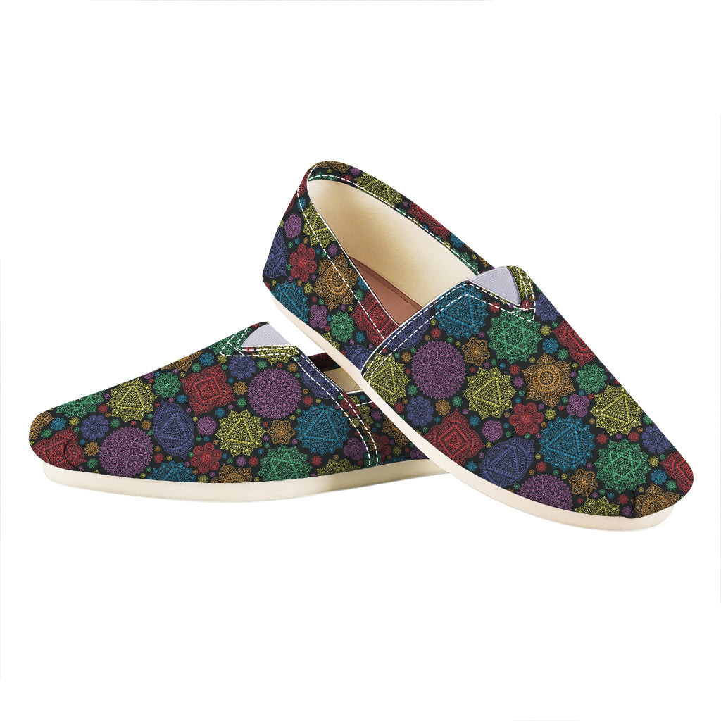 Seven Chakras Flowers Pattern Print Casual Shoes
