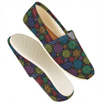 Seven Chakras Flowers Pattern Print Casual Shoes