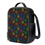 Seven Chakras Flowers Pattern Print Crossbody Lunch Bag