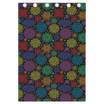 Seven Chakras Flowers Pattern Print Curtain