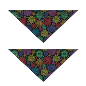 Seven Chakras Flowers Pattern Print Dog Bandana