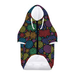 Seven Chakras Flowers Pattern Print Dog Zip Up Hoodie