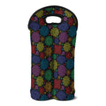 Seven Chakras Flowers Pattern Print Double Neoprene Wine Tote