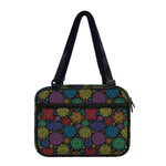 Seven Chakras Flowers Pattern Print Double Strap Bible Bag