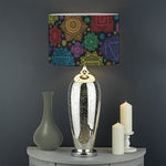Seven Chakras Flowers Pattern Print Drum Lamp Shade