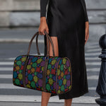 Seven Chakras Flowers Pattern Print Duffle Bag