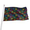 Seven Chakras Flowers Pattern Print Flag
