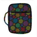 Seven Chakras Flowers Pattern Print Front Pocket Bible Bag