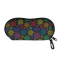 Seven Chakras Flowers Pattern Print Glasses Case