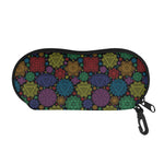 Seven Chakras Flowers Pattern Print Glasses Case