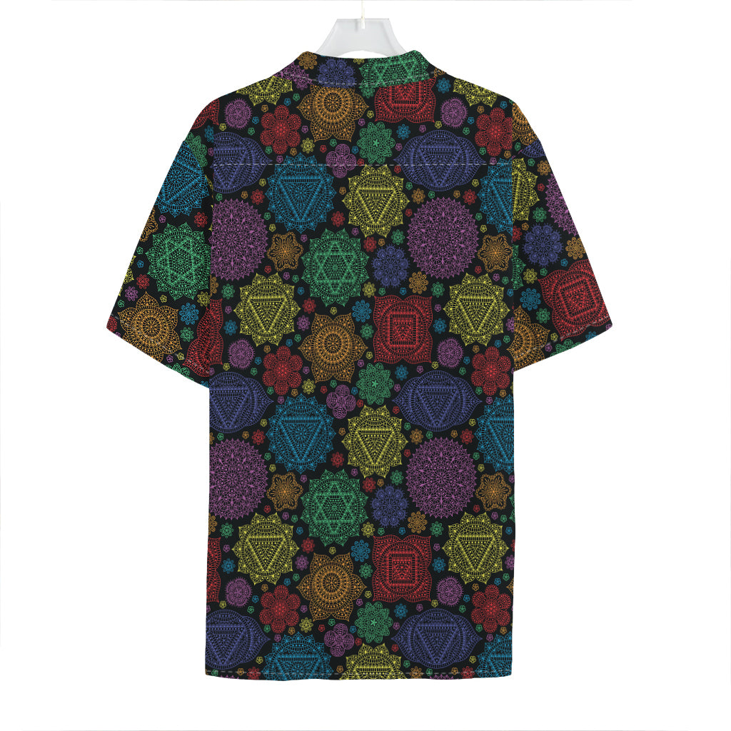 Seven Chakras Flowers Pattern Print Hawaiian Shirt