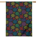 Seven Chakras Flowers Pattern Print House Flag