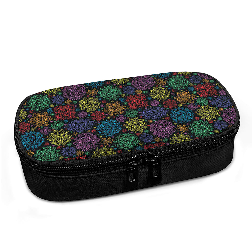 Seven Chakras Flowers Pattern Print Insulin Cooler Travel Case