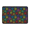 Seven Chakras Flowers Pattern Print Kitchen Mat