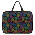 Seven Chakras Flowers Pattern Print Laptop Sleeve With Handle