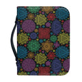 Seven Chakras Flowers Pattern Print Leather Bible Cover