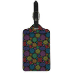 Seven Chakras Flowers Pattern Print Luggage Tag