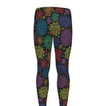 Seven Chakras Flowers Pattern Print Men's leggings
