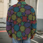 Seven Chakras Flowers Pattern Print Men's Shirt Jacket